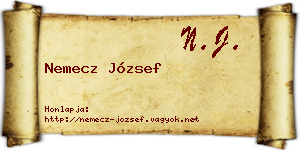 Nemecz József névjegykártya